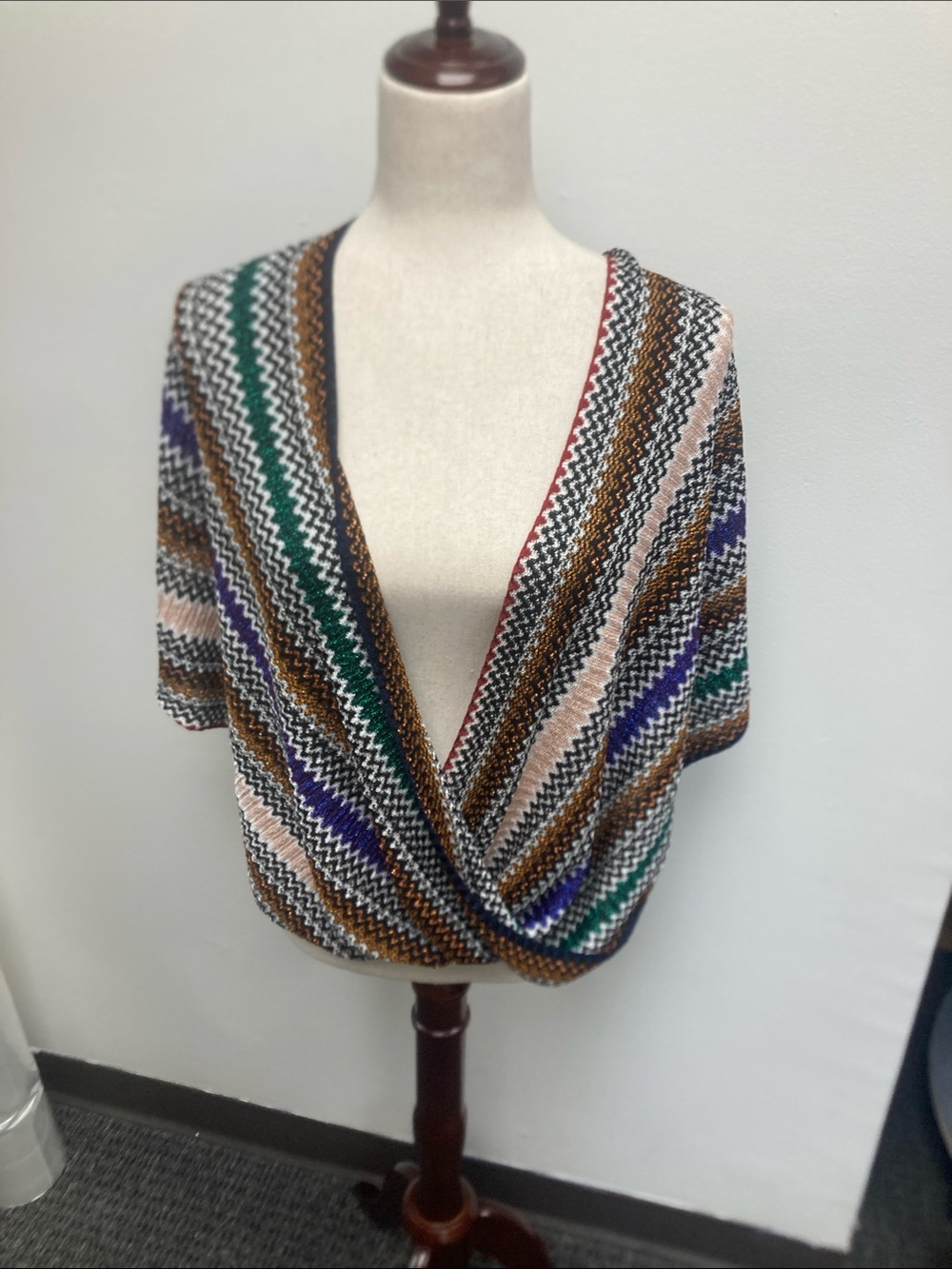 Missoni Chevron Knit Wrap Shawl NWT